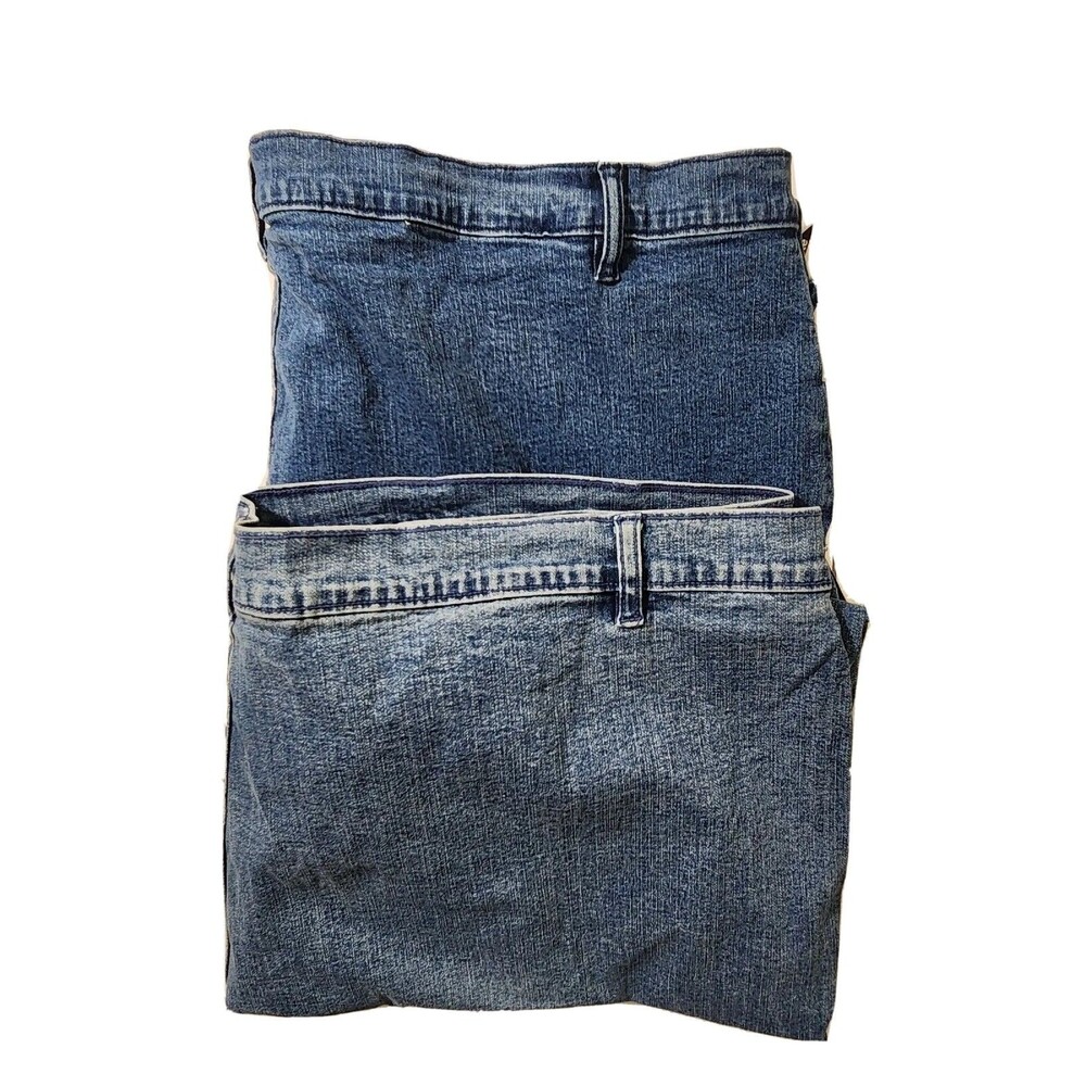VTG Lot 2 Pairs VENEZIA Blue Denim Jeans Size 28 (J8) Cotton Blend 48x29 NWT